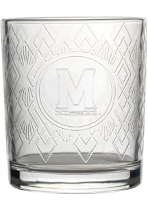 Maryland Terrapins 12oz Embossed Diamond Rock Glass - White