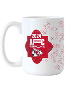 Kansas City Chiefs 2024 Conference Champions 15oz Roster Ceramic Mug - White