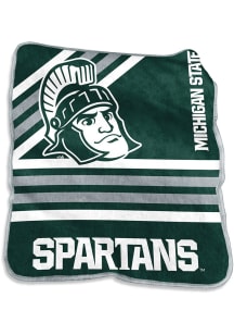 Green Michigan State Spartans Raschel Raschel Blanket
