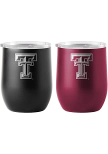 Texas Tech Red Raiders Yours and Mine Etch Powdercoat Stainless Steel Stemless