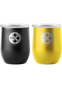 Pittsburgh Steelers Yours and Mine Etch Powdercoat Stainless Steel Stemless