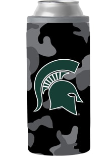 Michigan State Spartans Black Camo 12oz Slim Can Stainless Steel Coolie