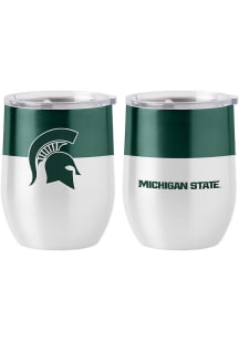 Green Michigan State Spartans Color Block 16oz Curved Beverage Stainless Steel Stemless