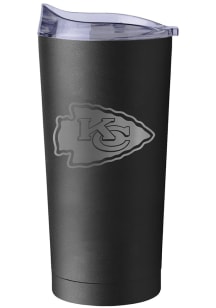 Kansas City Chiefs 20oz Black Powder Coat Stainless Steel Tumbler - Black