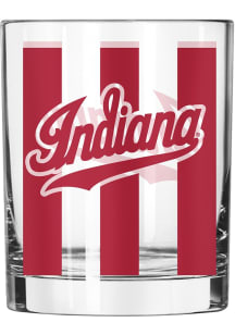 Crimson Indiana Hoosiers 14oz Rock Glass