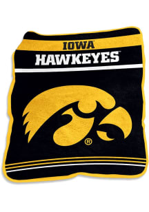 Black Iowa Hawkeyes Gameday Raschel Throw Raschel Throw Blanket