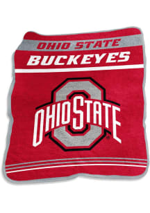 Red Ohio State Buckeyes Gameday Raschel Throw Raschel Blanket