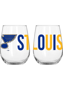 St Louis Blues 16oz Overtime Stemless Wine Glass