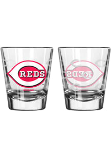 Cincinnati Reds 2oz Satin Etch Shot Glass