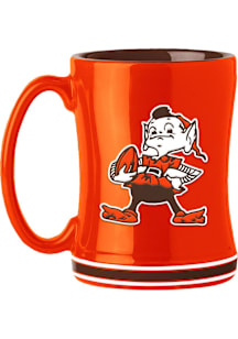 Cleveland Browns 14oz Relief Ceramic Mug - Brown