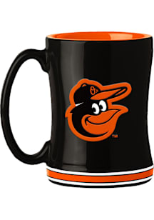 Baltimore Orioles 14oz Relief Ceramic Mug - Black