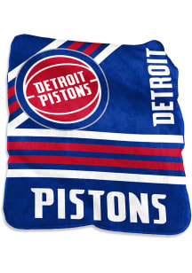 Detroit Pistons Logo Throw Raschel Blanket