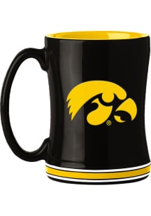 Black Iowa Hawkeyes 14oz Relief Mug