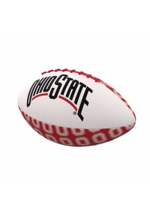 Red Ohio State Buckeyes Repeating Logo Mini Football