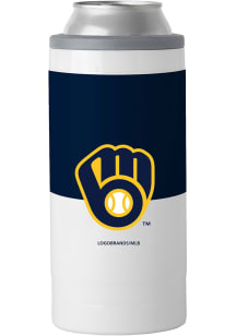 Milwaukee Brewers Colorblock Slim Can Stainless Steel Coolie