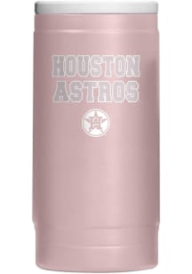 Houston Astros Stencil Powder Coat Slim Can Stainless Steel Coolie