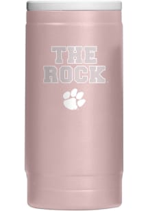 Clemson Tigers Stencil Powder Coat Slim Can Stainless Steel Coolie