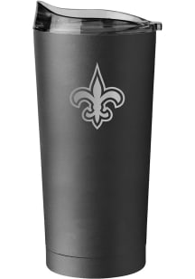 New Orleans Saints 20 oz Etch Powder Coat Stainless Steel Tumbler - Black