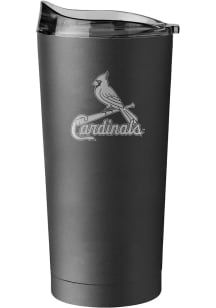 St Louis Cardinals 20 oz Etch Powder Coat Stainless Steel Tumbler - Black
