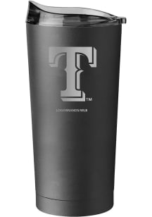 Texas Rangers 20 oz Etch Powder Coat Stainless Steel Tumbler - Black