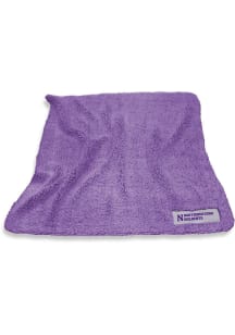 Purple Northwestern Wildcats Color Frosty Sherpa Blanket