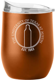 Texas Longhorns 16oz Powdercoat Curved Stainless Steel Stemless