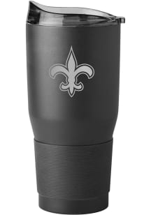 New Orleans Saints 30oz Etch Powdercoat Stainless Steel Tumbler - Black