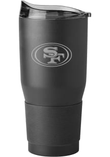 San Francisco 49ers 30oz Etch Powdercoat Stainless Steel Tumbler - Black
