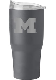Michigan Wolverines 30oz Etch Powdercoat Stainless Steel Tumbler - Black