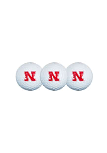 White Nebraska Cornhuskers 3-Pack Golf Balls