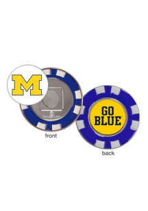 Blue Michigan Wolverines Poker Chip Golf Ball Marker