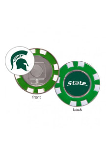 Green Michigan State Spartans Poker Chip Golf Ball Marker