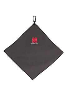 Black Nebraska Cornhuskers 15x15 Microfiber Golf Towel