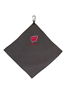 Black Wisconsin Badgers 15x15 Microfiber Golf Towel