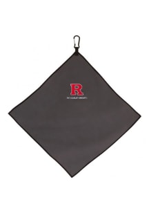 Black Rutgers Scarlet Knights 15x15 Microfiber Golf Towel