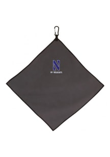 Black Northwestern Wildcats 15x15 Microfiber Golf Towel