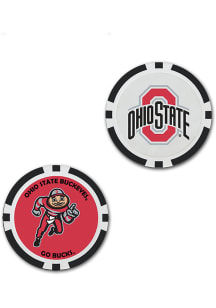 Red Ohio State Buckeyes Oversized Poker Chip Golf Ball Marker