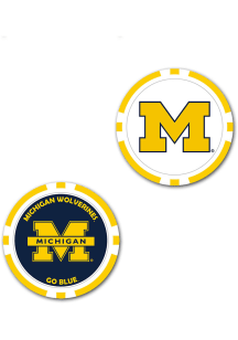 Navy Blue Michigan Wolverines Oversized Poker Chip Golf Ball Marker