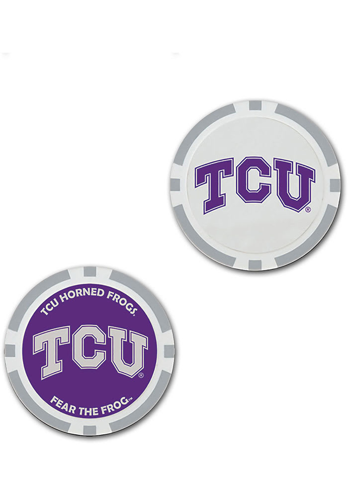 TCU Horned Frogs Oversized Poker Chip Golf Ball Marker