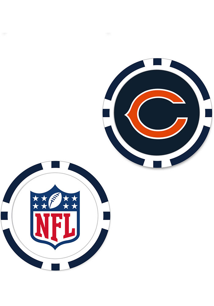 Chicago Bears 2-Sided Oversized Poker Chip Golf Ball Marker