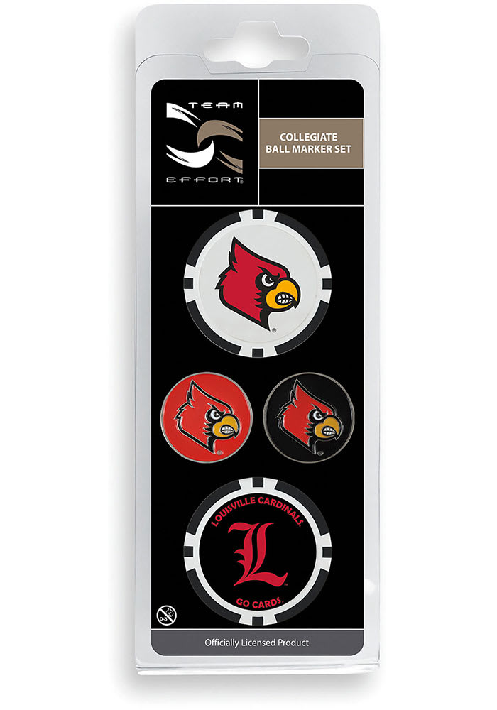 Louisville Cardinals 4 Pack Set Golf Ball Marker