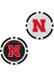 Red Nebraska Cornhuskers Poker Chip Golf Ball Marker