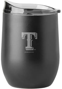 Texas Rangers 16oz Etch Powder Coat Curved Stainless Steel Stemless
