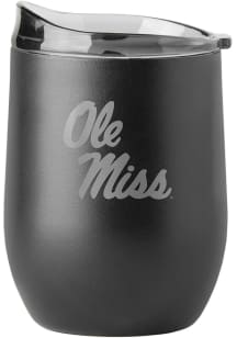 Ole Miss Rebels 16oz Etch Powder Coat Curved Stainless Steel Stemless