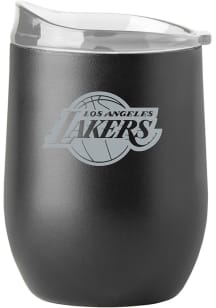 Los Angeles Lakers 16oz Etch Powder Coat Curved Stainless Steel Stemless - Black