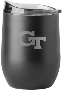 GA Tech Yellow Jackets 16oz Powdercoat Curved Stainless Steel Stemless