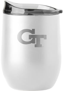GA Tech Yellow Jackets 16oz Powdercoat Curved Stainless Steel Stemless
