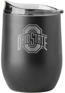 Ohio State Buckeyes 16oz Etch Powder Coat Curved Stainless Steel Stemless