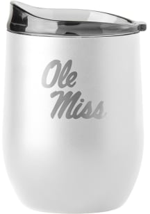 Ole Miss Rebels 16oz Powdercoat Curved Stainless Steel Stemless