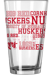 Red Nebraska Cornhuskers 16oz Spirit Pint Glass